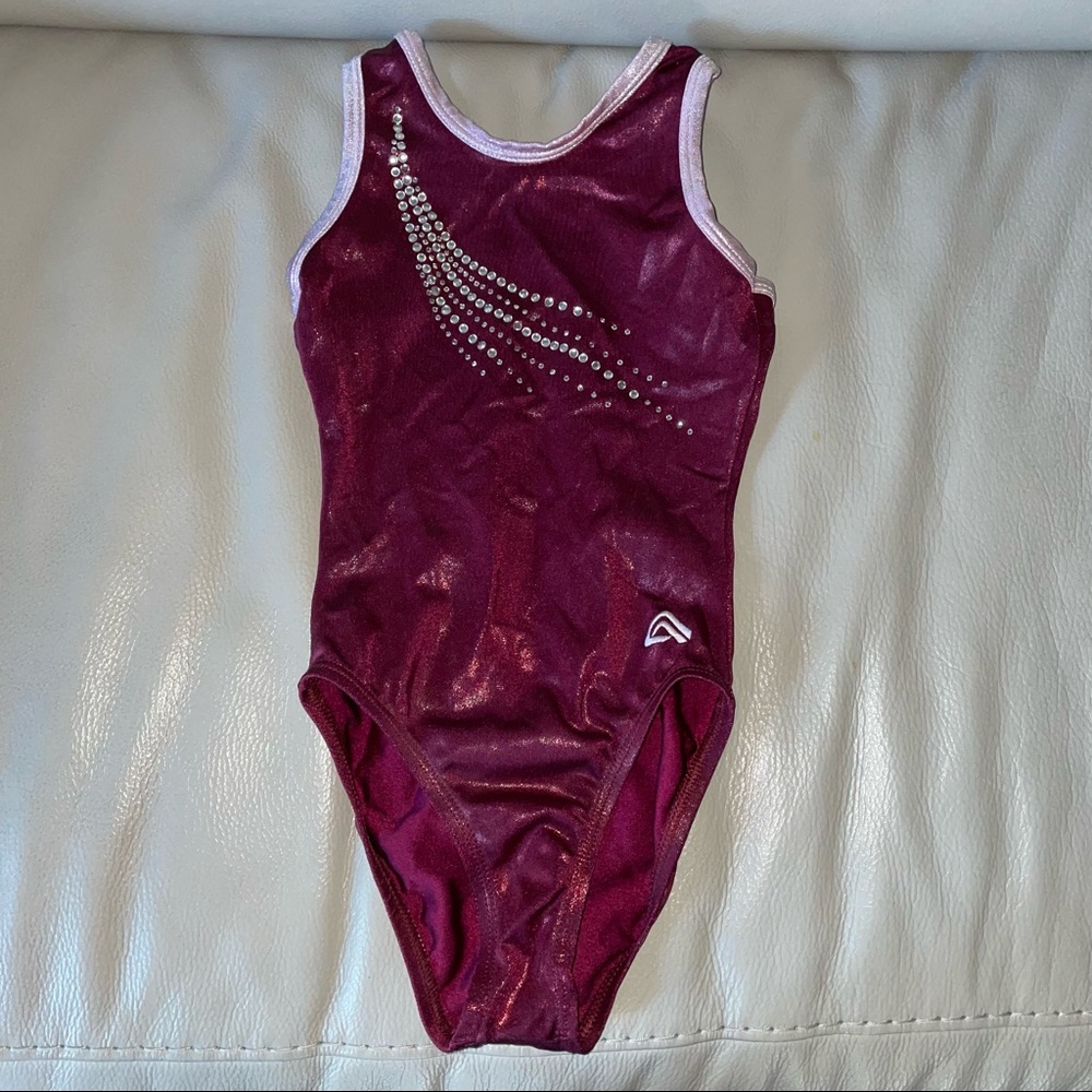 Alpha Factor Aerials leotard, girls sz M/L